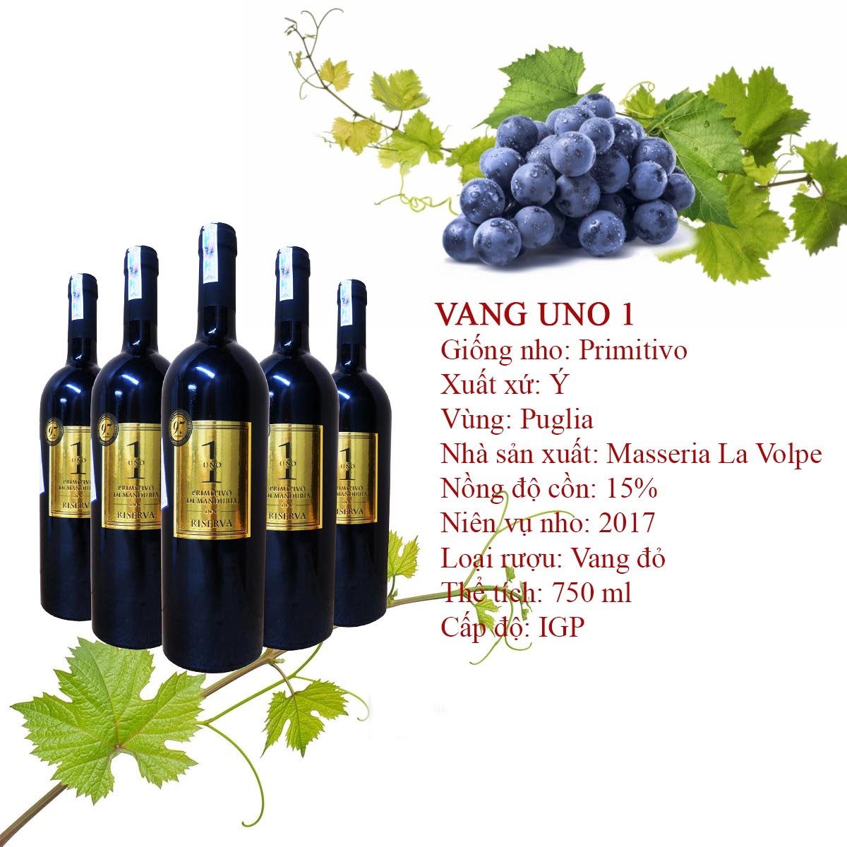 Thông Tin Sản Phẩm – Rượu Vang Ý Uno 1 Thông Tin Sản Phẩm – Rượu Vang Ý Uno 1