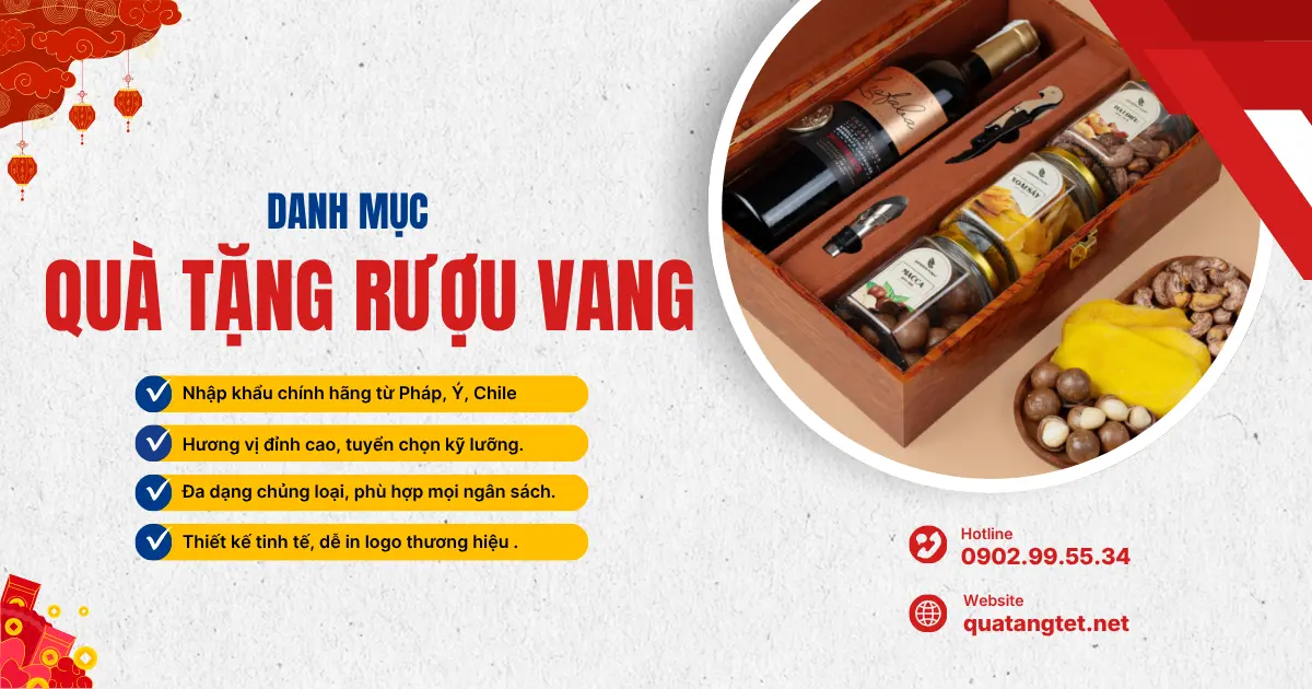 danh mục quà tặng rượu vang
