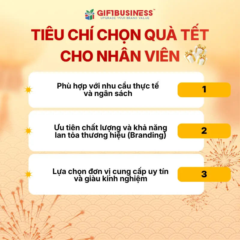 tiêu chí chọn quà tết cho nhân viên